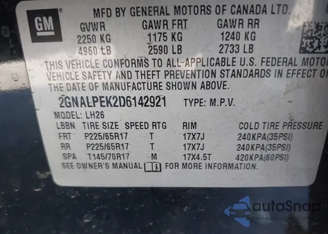2013 Chevrolet Equinox 2Lt from USA, damaged, VIN 2GNALPEK2D6142921